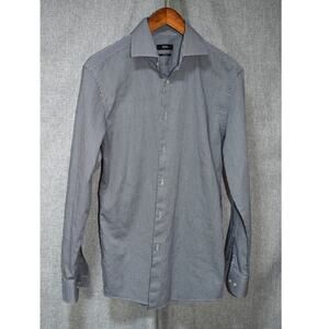 Hugo Boss Black Sharp Fit Micro-Check Dress Shirt US 16/L